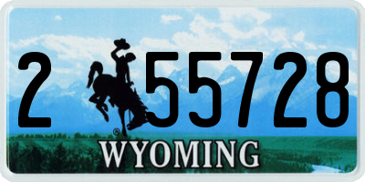 WY license plate 255728