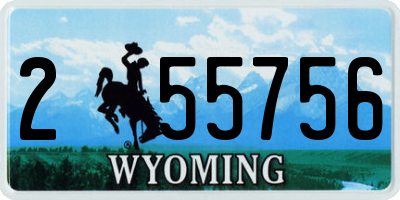 WY license plate 255756