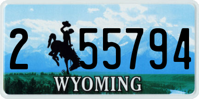 WY license plate 255794