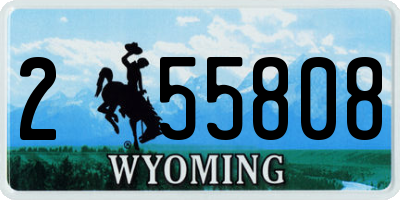 WY license plate 255808