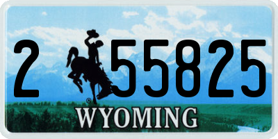WY license plate 255825