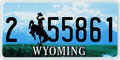 WY license plate 255861