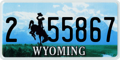 WY license plate 255867