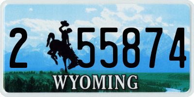 WY license plate 255874