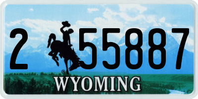 WY license plate 255887