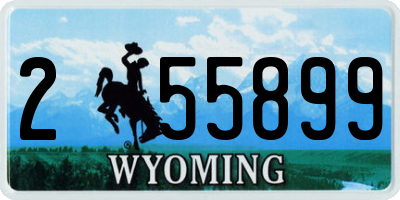 WY license plate 255899