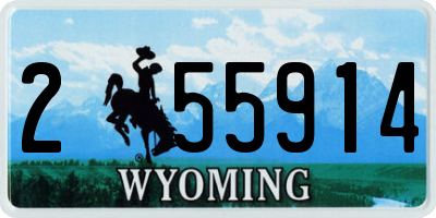 WY license plate 255914