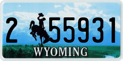 WY license plate 255931