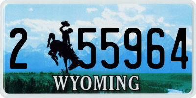 WY license plate 255964