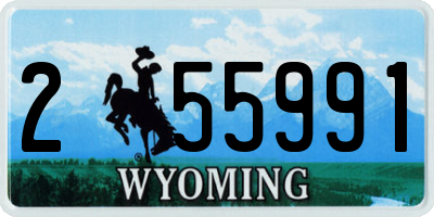 WY license plate 255991