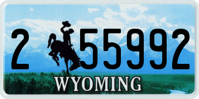 WY license plate 255992