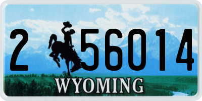 WY license plate 256014
