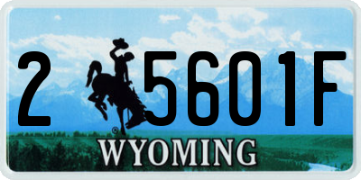 WY license plate 25601F