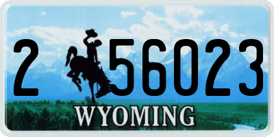 WY license plate 256023