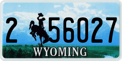 WY license plate 256027