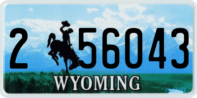 WY license plate 256043
