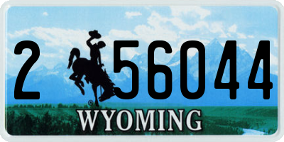 WY license plate 256044
