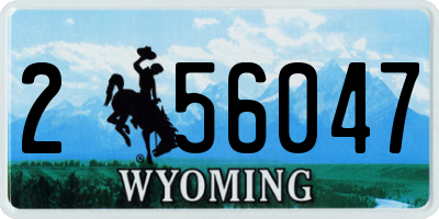 WY license plate 256047