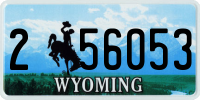 WY license plate 256053