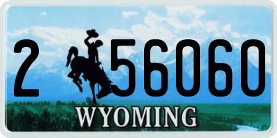 WY license plate 256060