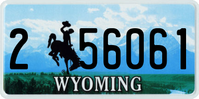 WY license plate 256061