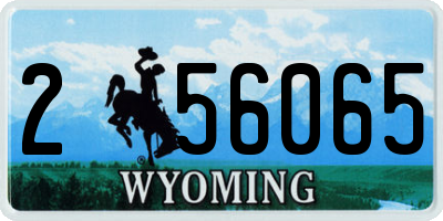 WY license plate 256065