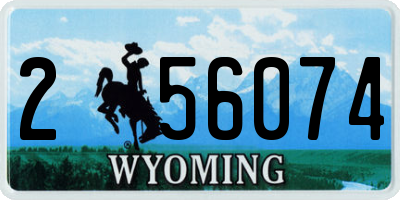 WY license plate 256074