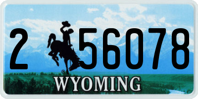 WY license plate 256078