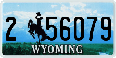 WY license plate 256079
