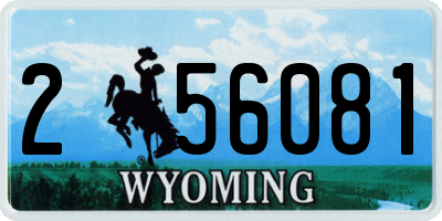 WY license plate 256081