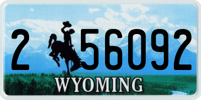 WY license plate 256092