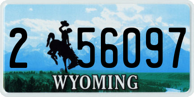 WY license plate 256097