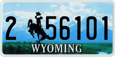 WY license plate 256101