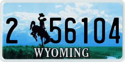 WY license plate 256104