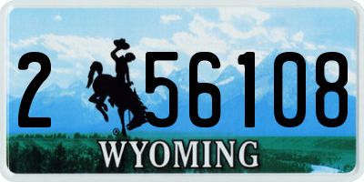 WY license plate 256108