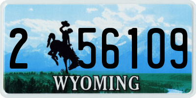 WY license plate 256109