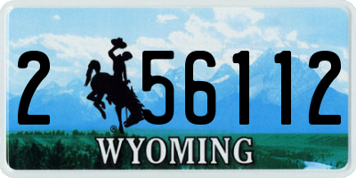 WY license plate 256112