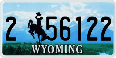 WY license plate 256122