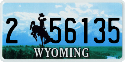 WY license plate 256135