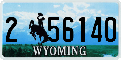 WY license plate 256140