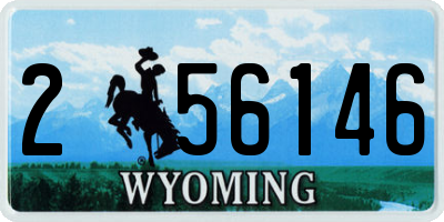 WY license plate 256146