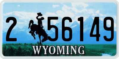 WY license plate 256149