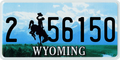 WY license plate 256150