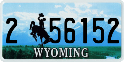 WY license plate 256152