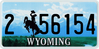 WY license plate 256154