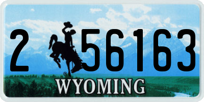 WY license plate 256163