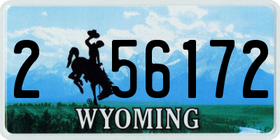 WY license plate 256172