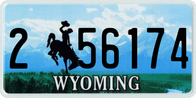WY license plate 256174