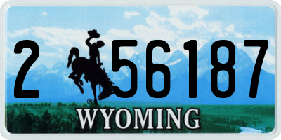 WY license plate 256187