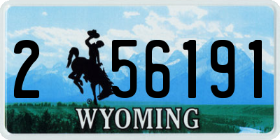WY license plate 256191
